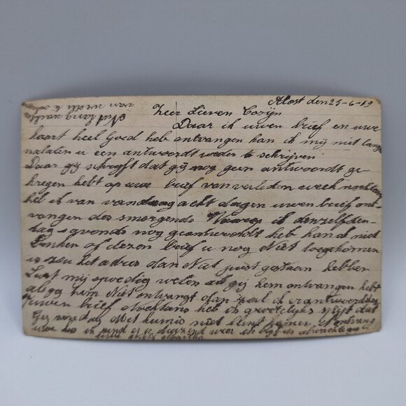 Antique French Lovers Postcard Romantic Scene Listen To Love Poem 1885 Elegant - Picture 6 of 8